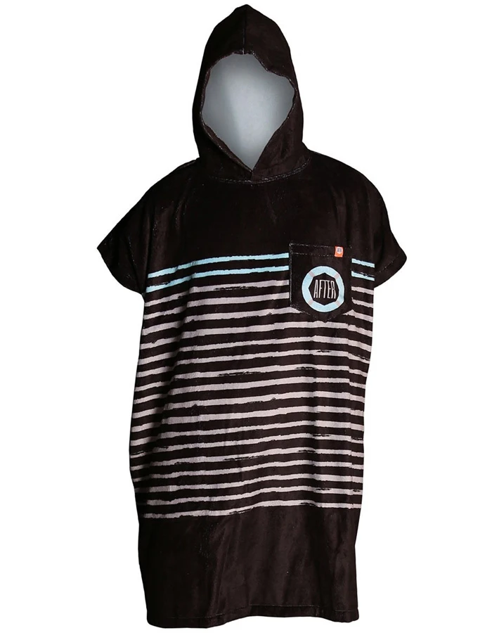 AFTER PONCHO SAILOR STRIPES BLACK ADULT
