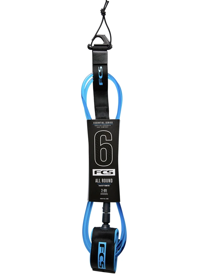 FCS ALL ROUND ESSENTIAL LEASH 6' BLACK - Image 6