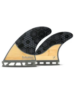 FUTURES FINS RASTA QUAD BLACK/BAMBOO FIN SET