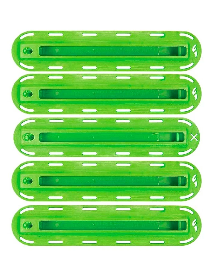 FUTURES FIVE SET FIN BOX LIME GREEN