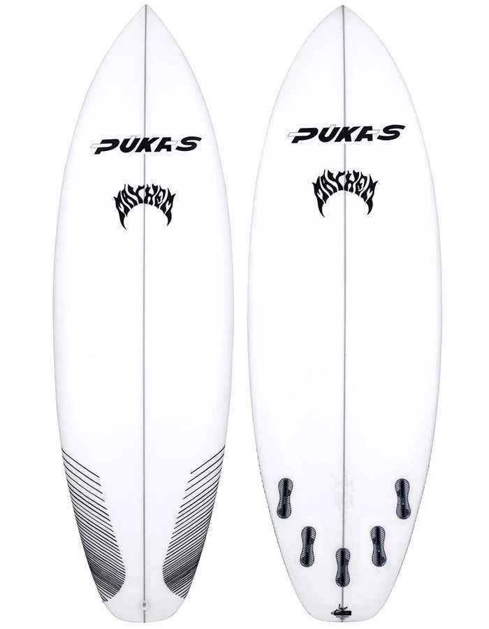 PUKAS MAYHEM LAZY LINK SQ 5 FINS CARBON TAIL PATCHES