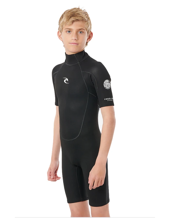 RIP CURL JUNIOR FREELITE 2MM SHORT SLEEVE SPRINGSUIT BACKZIP - Image 3