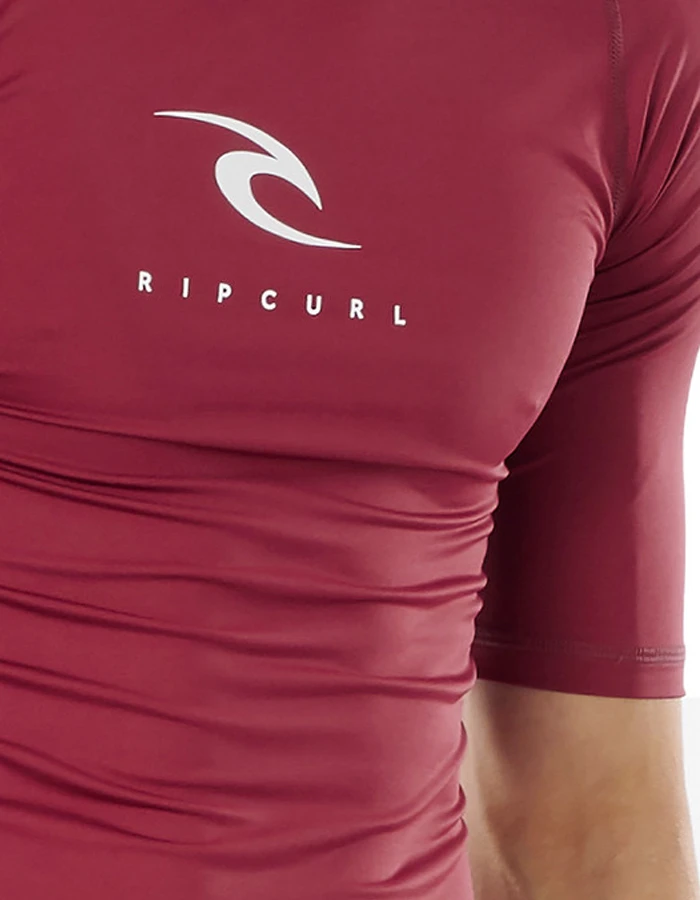 RIP CURL CORPS SHORT SLEEVE UV TEE MAROON - Image 3