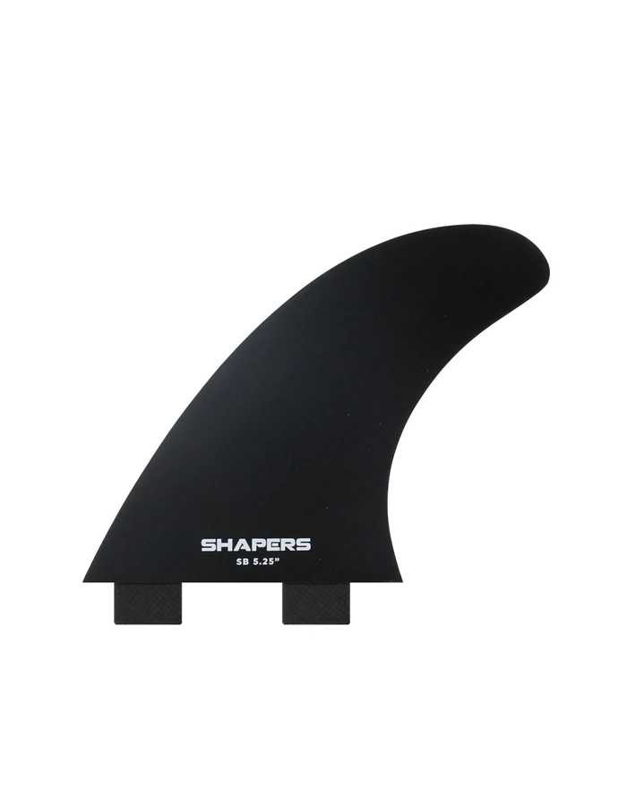 SHAPERS LONGBOARD FINS SIDE BITES DUAL TAB 5.25" BLACK