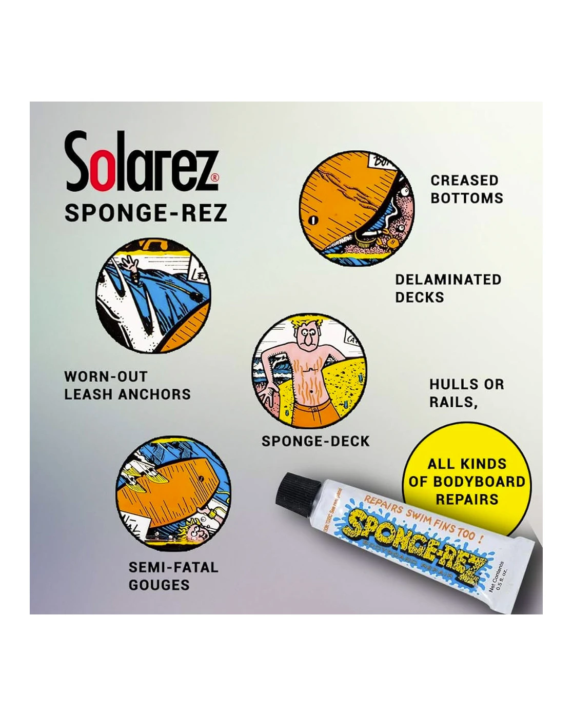 SPONGE-REZ BODYBOARD REPAIR KIT 2FL OZ - Image 3