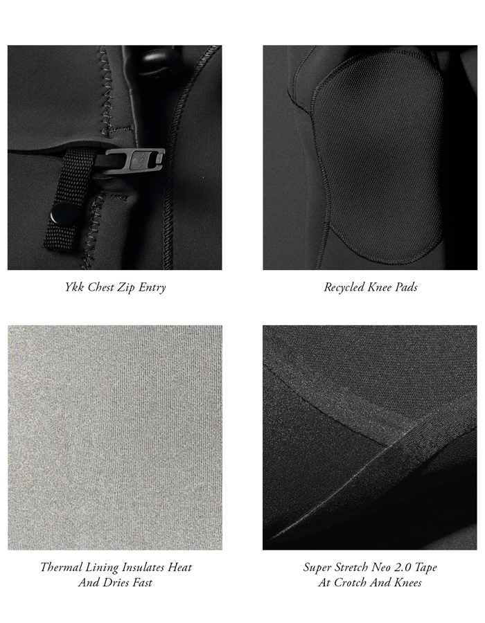 VISSLA 7 SEAS COMP 3/2 FULL SUIT CHEST ZIP - Image 4