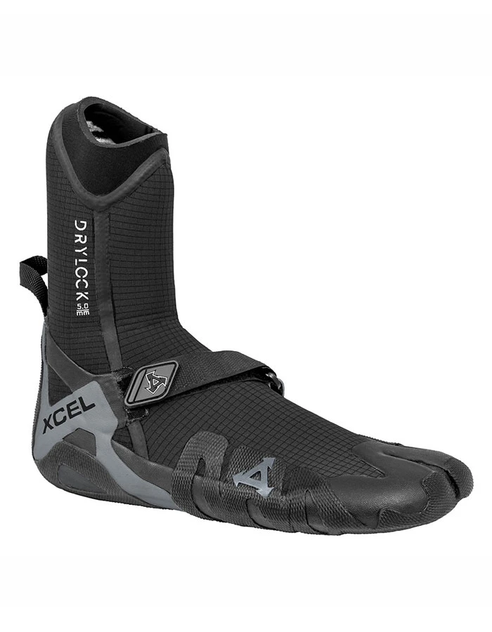 XCEL DRYLOCK 5MM SPLIT TOE BOOTS BLACK GREY
